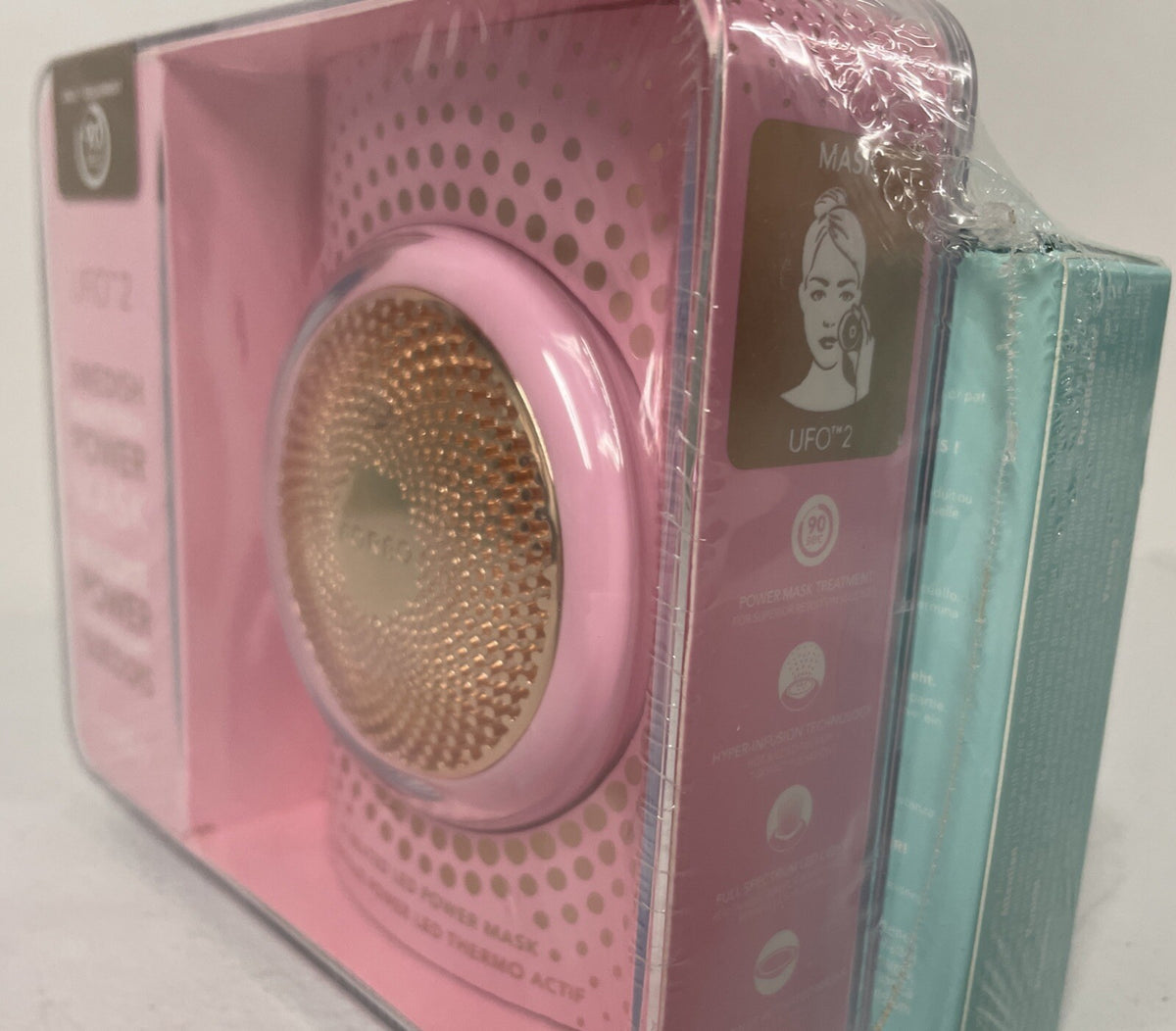 FOREO UFO 2 Pearl Pink – Heated LED Mask System with 2 Masks