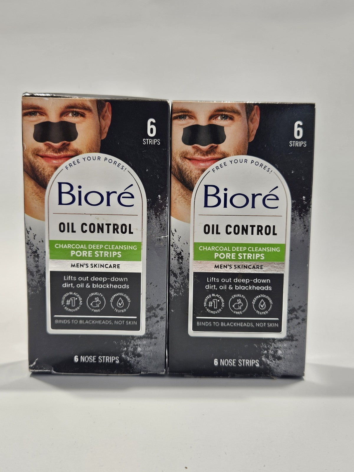 Men's Blackhead Removal Nose Strips - Pore Cleansing 6 Count 2 Pack