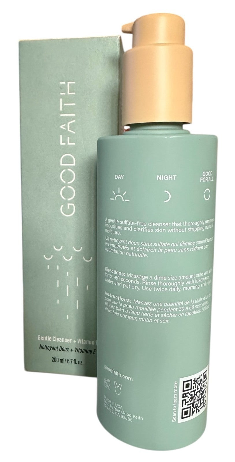 Gentle Hydrating Face Cleanser with Vitamin E - Sulfate-Free, 6.7 fl oz