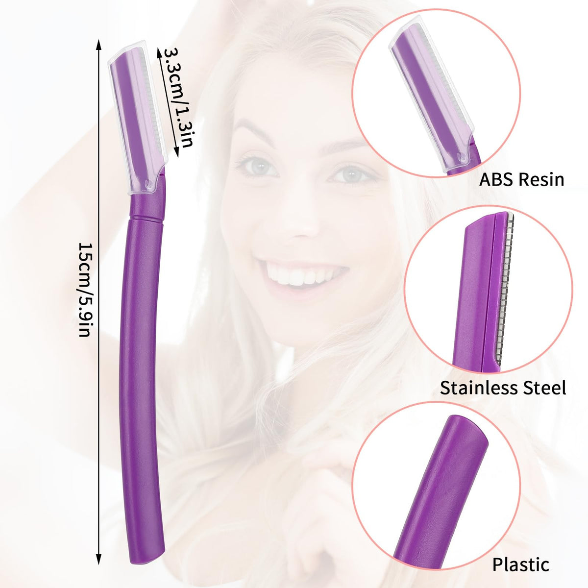 Dermaplaning Tool 3-Pack for Sensitive Skin - Exfoliating & Facial Hair Removal