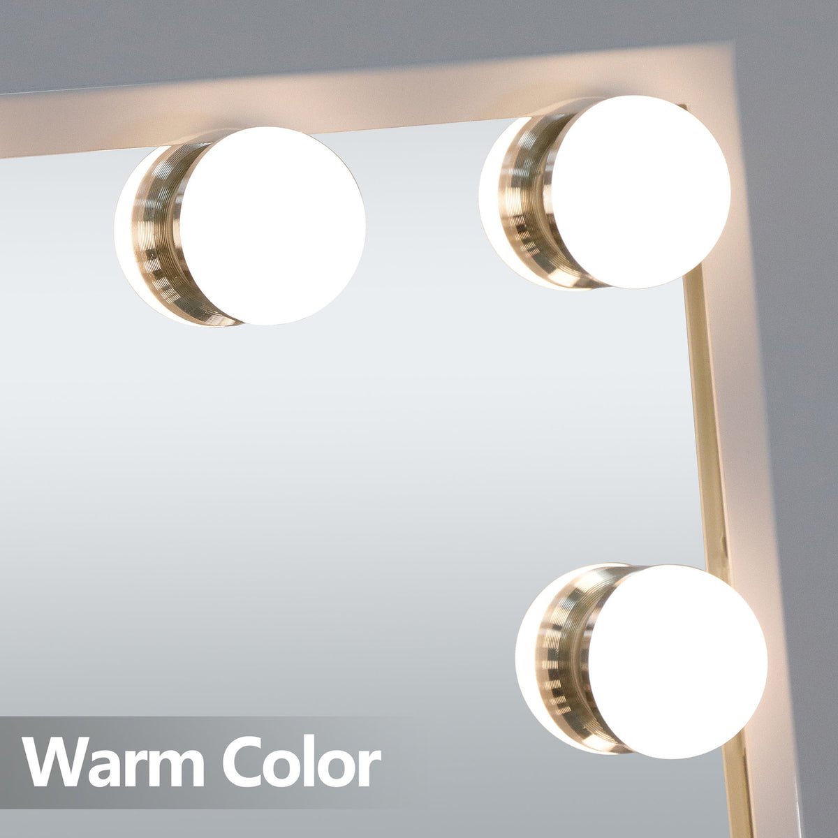 Lighted Hollywood Style Makeup Vanity Mirror with Adjustable LED Bulbs