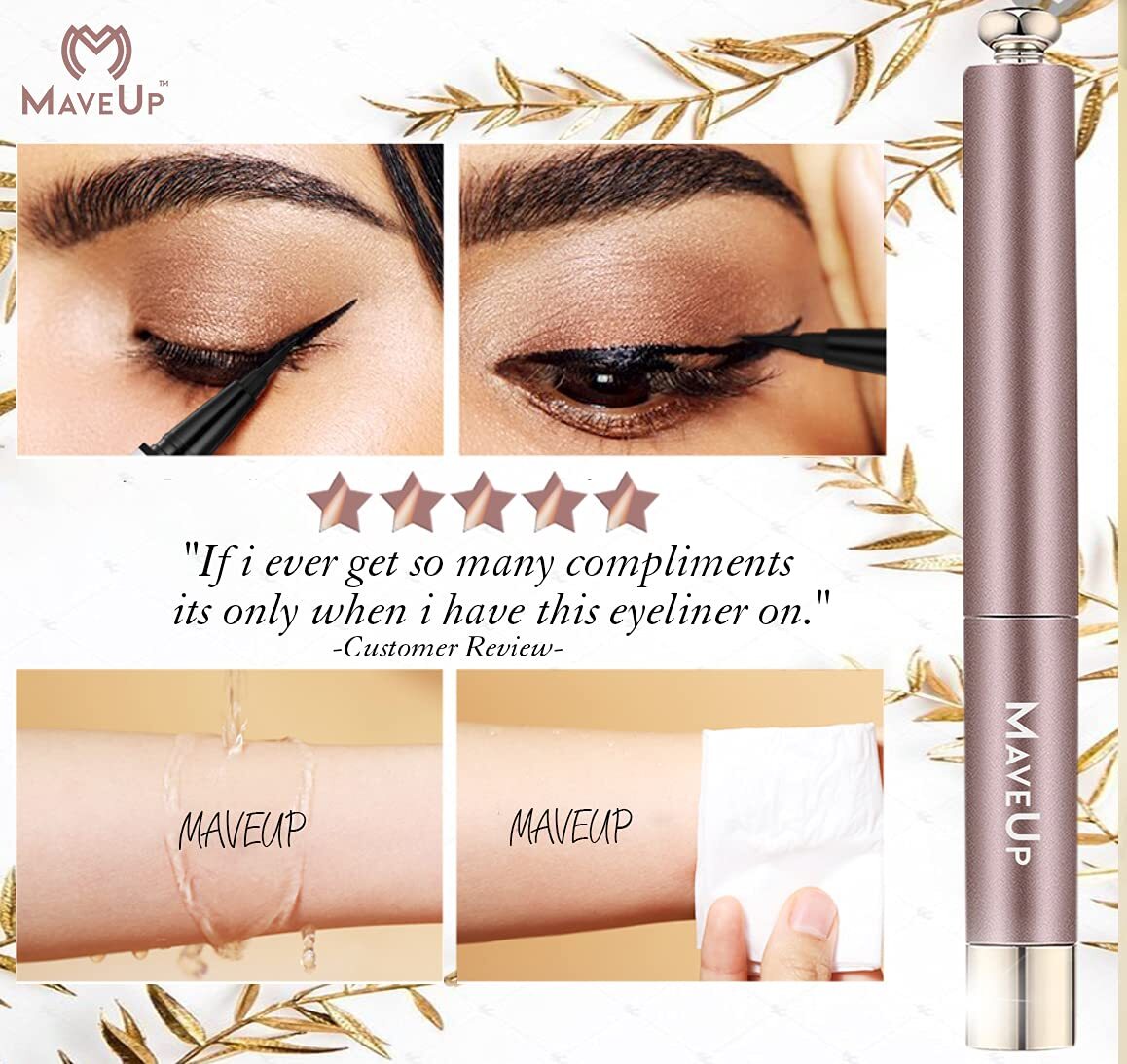 Waterproof Eyeliner & Volumizing Mascara Set for Dramatic Eyes