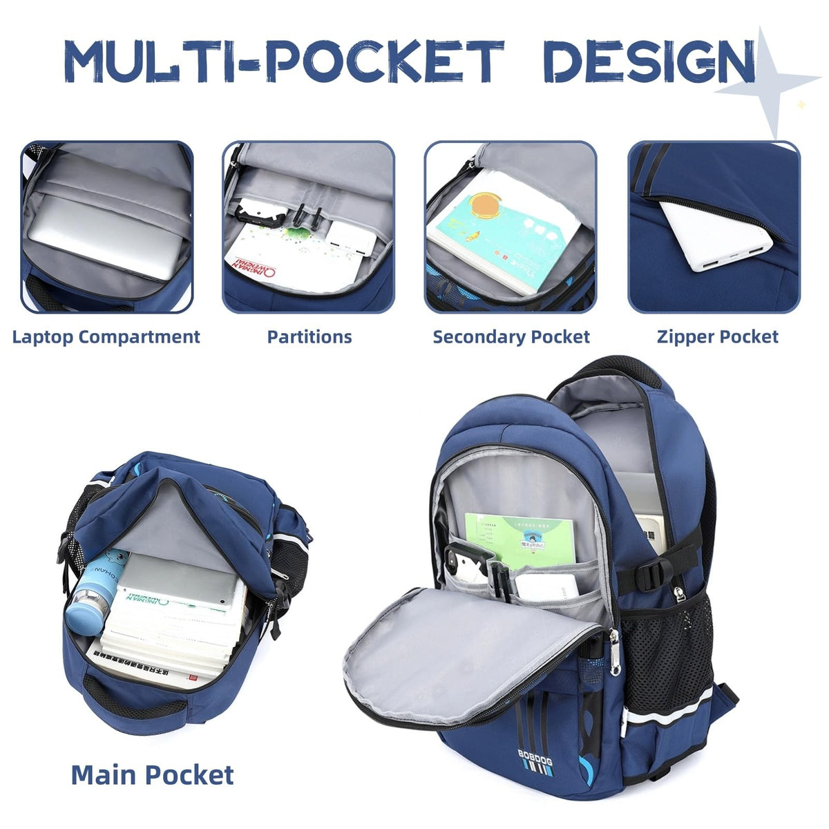 Kids Rolling School Backpack with Wheels & Large Capacity for Elementary & Middle School