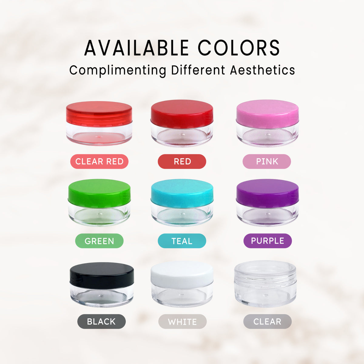 600 Pcs 10G Clear Plastic Cosmetic Sample Jars with Pink Lids - Reusable Makeup & Skincare Containers