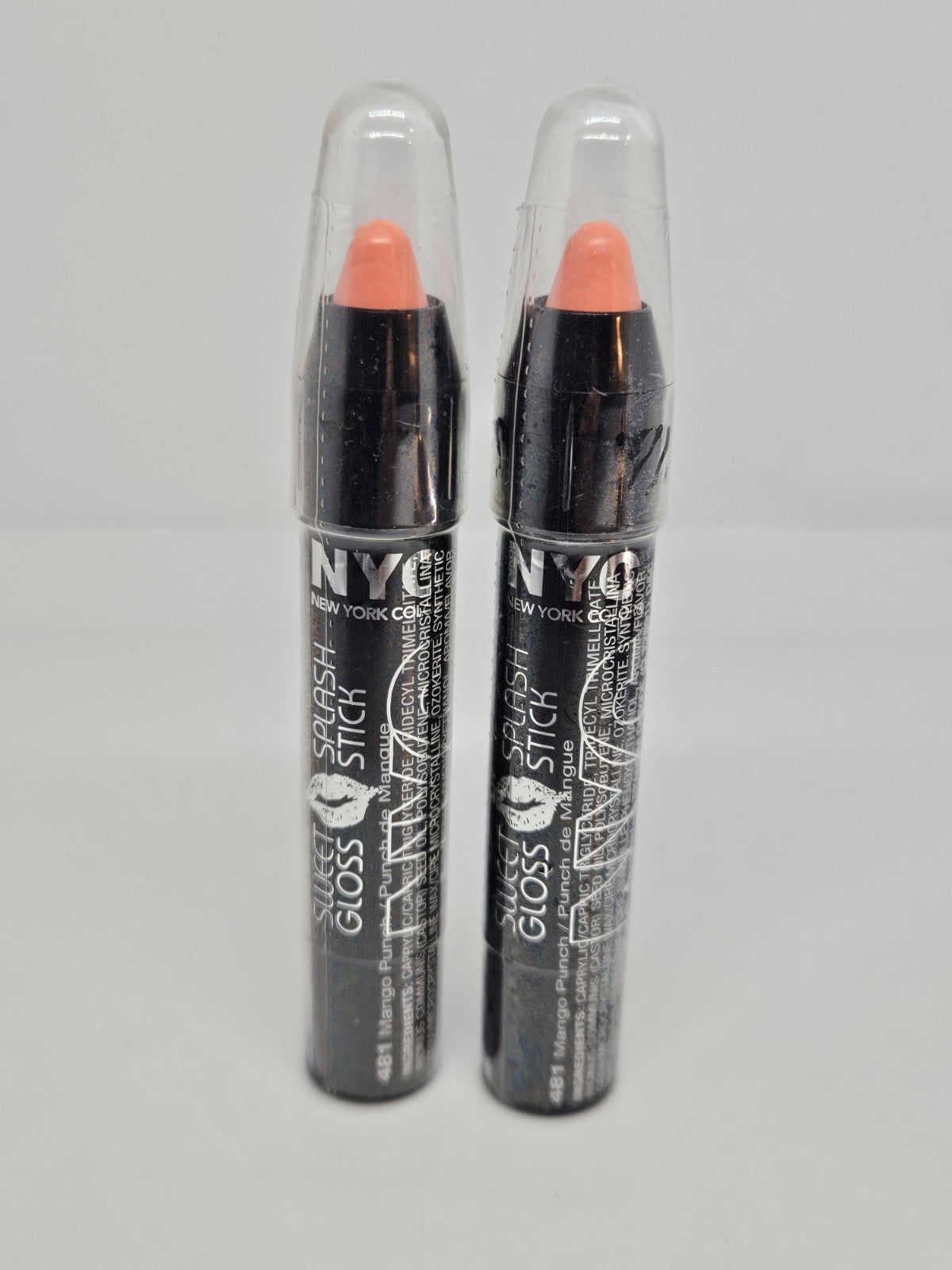 NYC Sweet Splash Lip Gloss Stick Mango Punch Set - 2 Pack