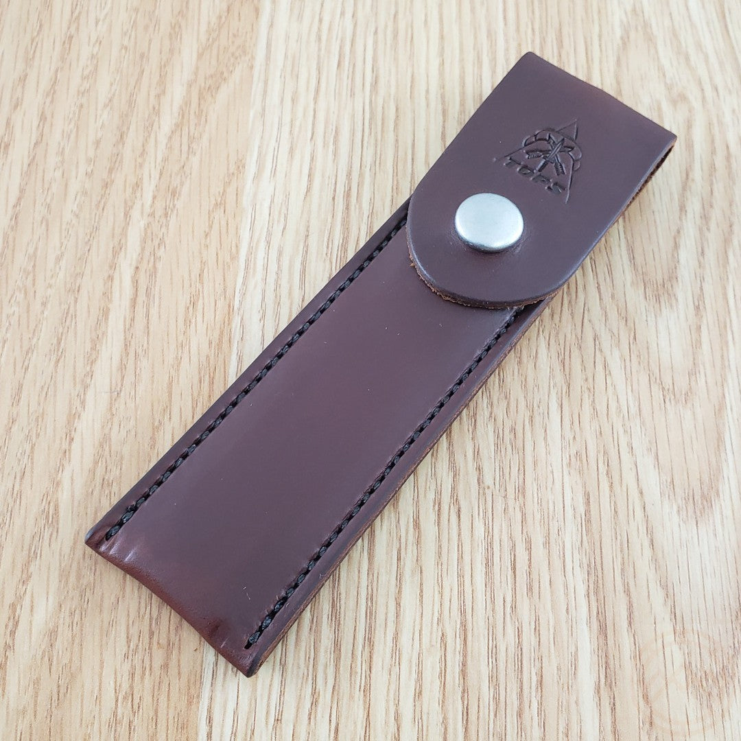 3-Inch Carbon Steel Rake Blade with Tan Canvas Micarta Handle