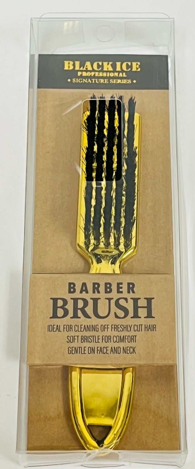 Barber Brush with Soft Gold Bristles - Professional Hair Cutting Tool - Pack Options