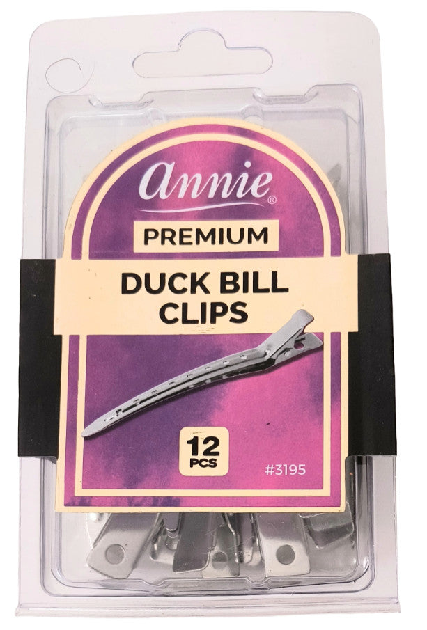Annie Premium Duck Bill Clips Metal Hair Silver 12 Count 2 Packs