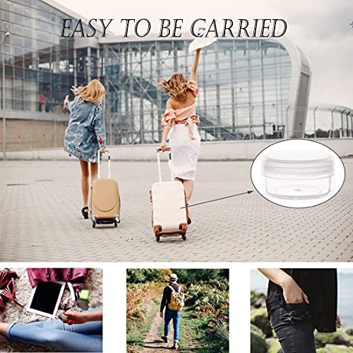 Mini 5g Sample Containers with Lids - Reusable Plastic Makeup Jars for Cosmetics