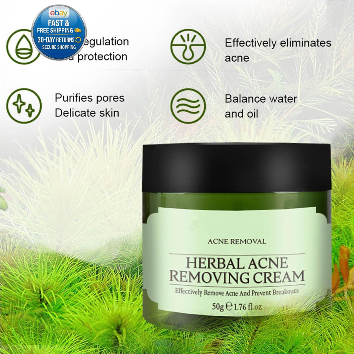 Herbal Acne Removing Face Cream for Oily Skin - Natural & Fast-Acting
