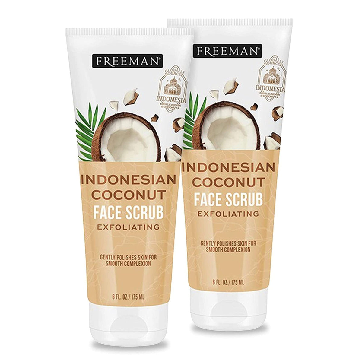 Unisex Coconut Face Mask & Exfoliating Scrub Bulk Pack - 6 oz, 6 Pack