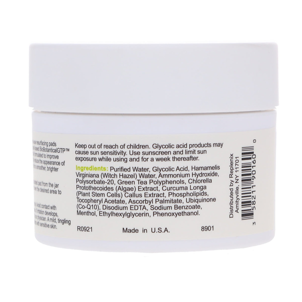 Glycolic Acid Resurfacing Peel Pads 10% - Brightening Skin Exfoliator, 60 Count