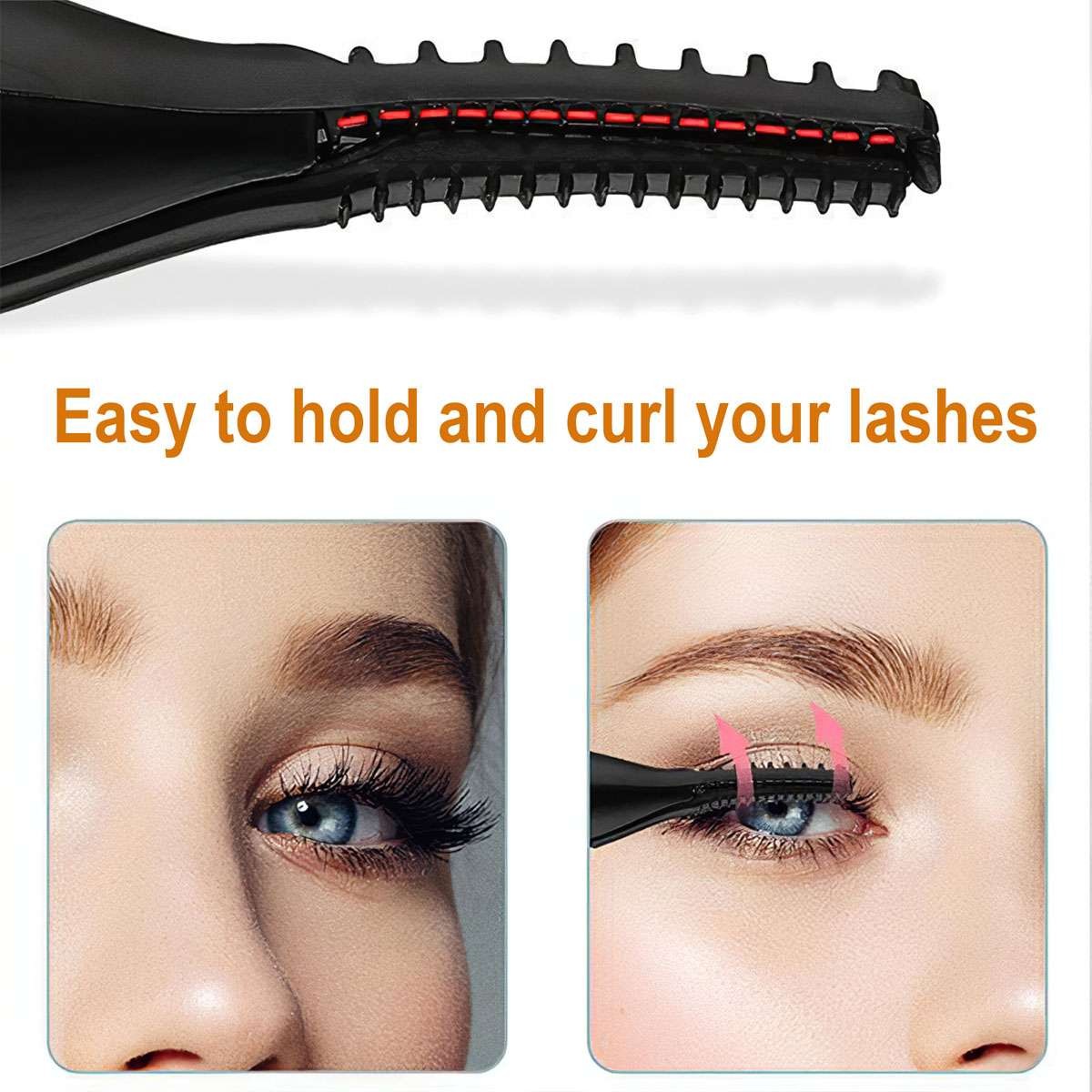 Rechargeable Heated Eyelash Curler with 3 Temperature Settings - Mini Lash Tool