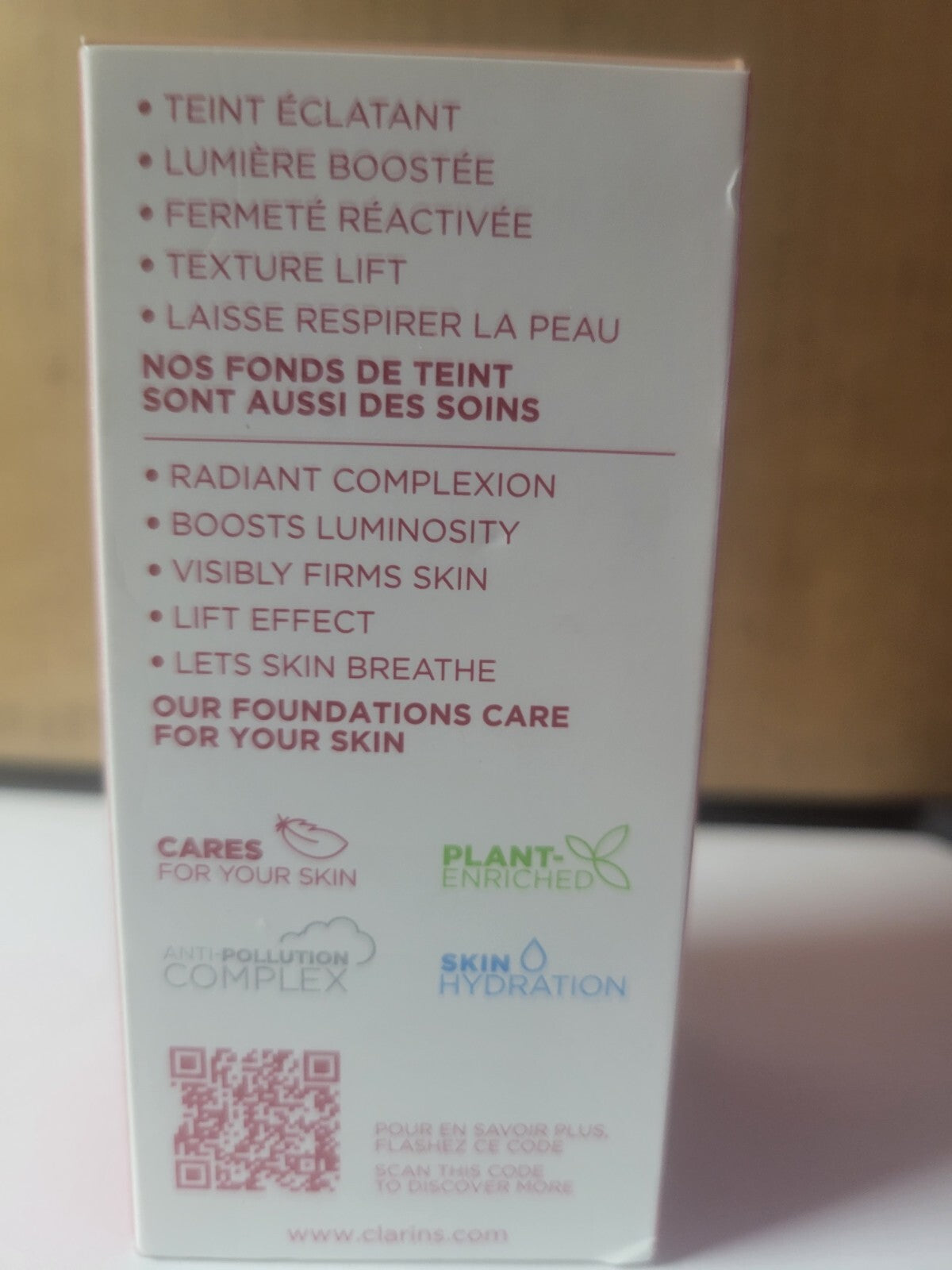 Clarins Everlasting Youth Fluid Foundation 101W 1oz/30ml New in Box