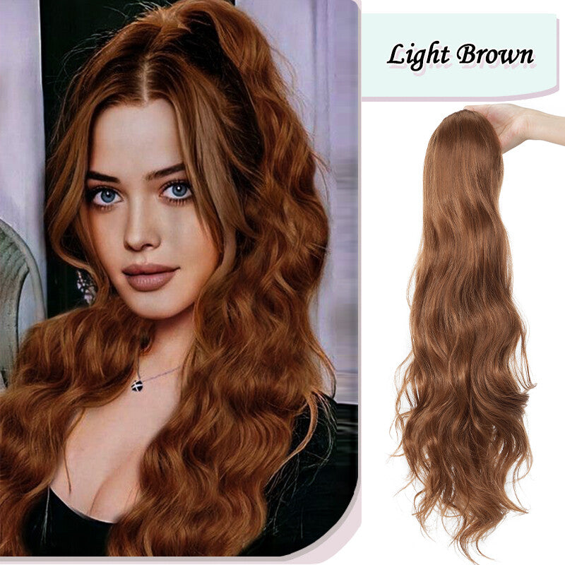 Long Wavy Clip-In Ponytail Hair Extension - Thick Natural Look