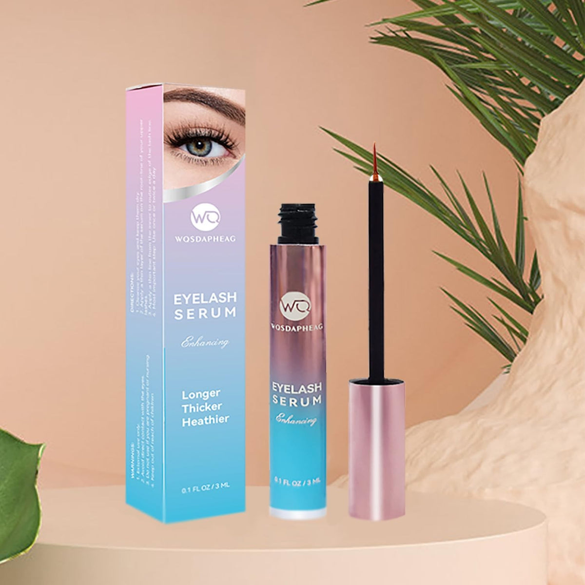 Eyelash Growth Serum for Longer, Fuller Lashes - Natural & Easy to Apply