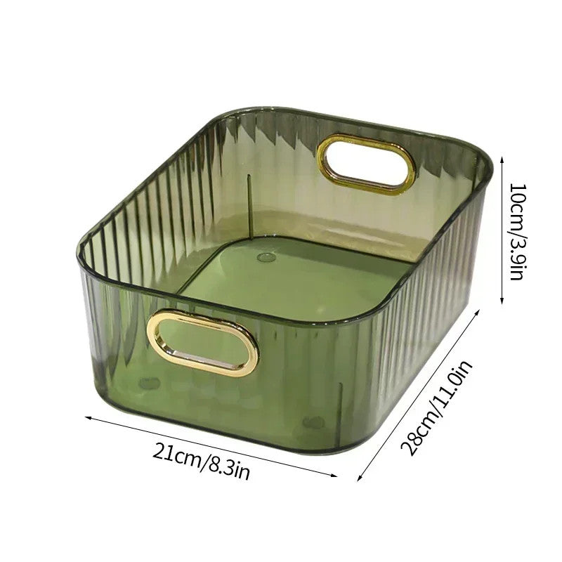 Acrylic Storage Organizer Box for Snacks, Makeup, and Bathroom Clutter - Multiple Sizes