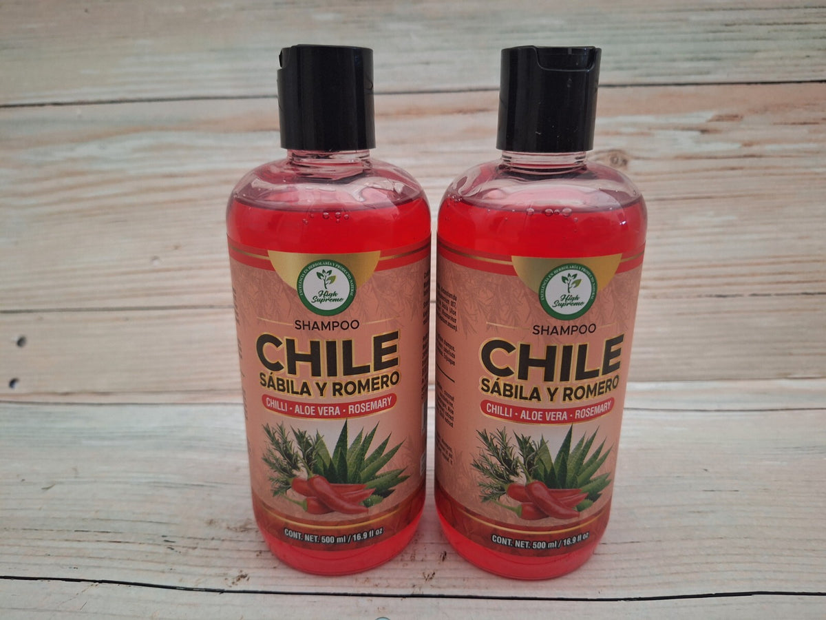 Shampoo de Romero, Chile y Sabila 16.9oz - Chilli Aloe Vera Rosemary