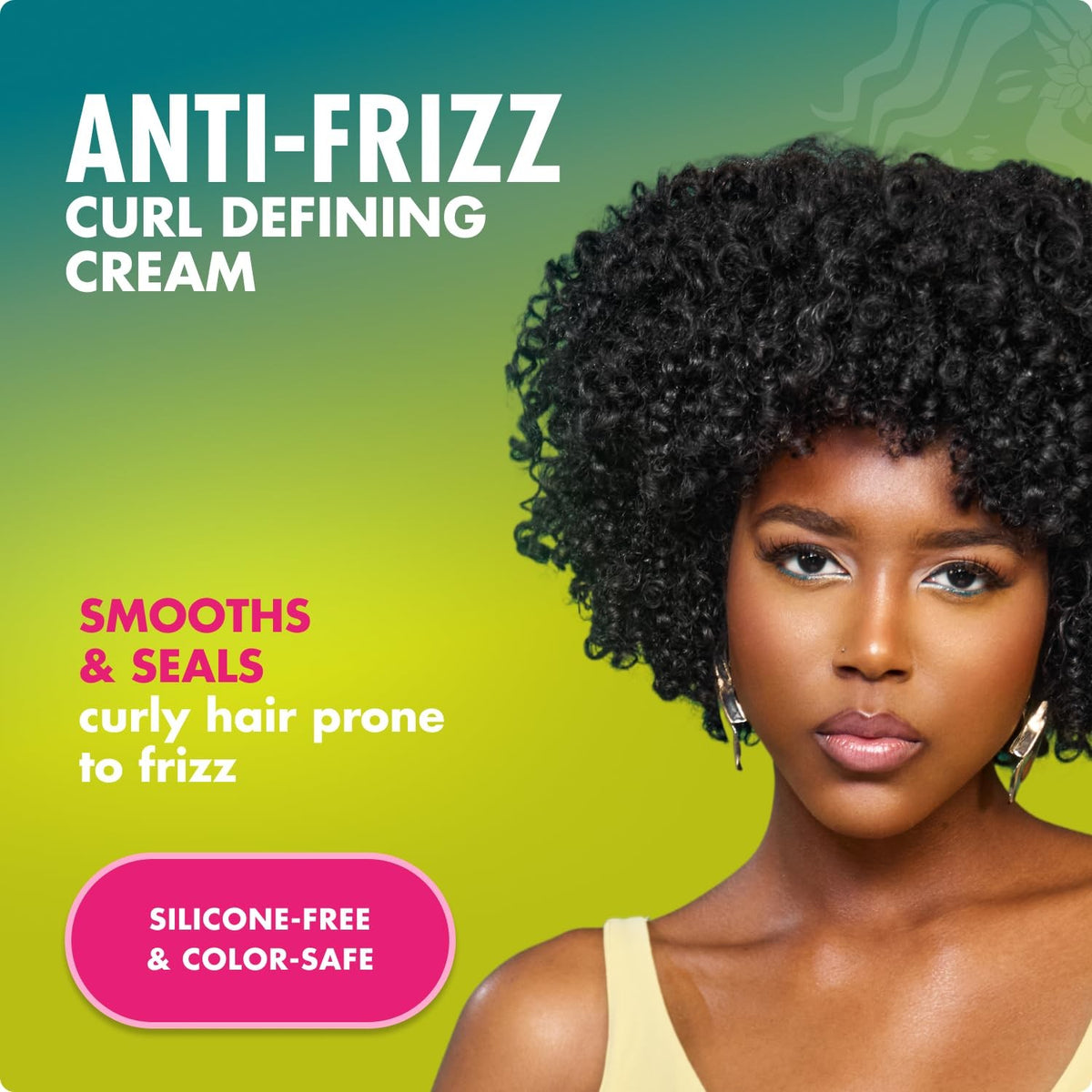 Anti-Frizz Curl Cream for Textured Hair - Avocado & Tamanu Oil, 12 oz