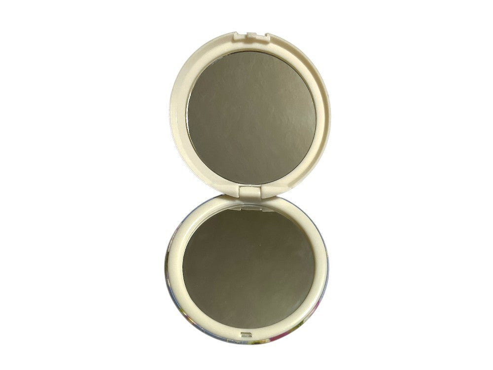 Butterfly Theme Folding Compact Mirror with Dual Mirrors for Makeup & Travel