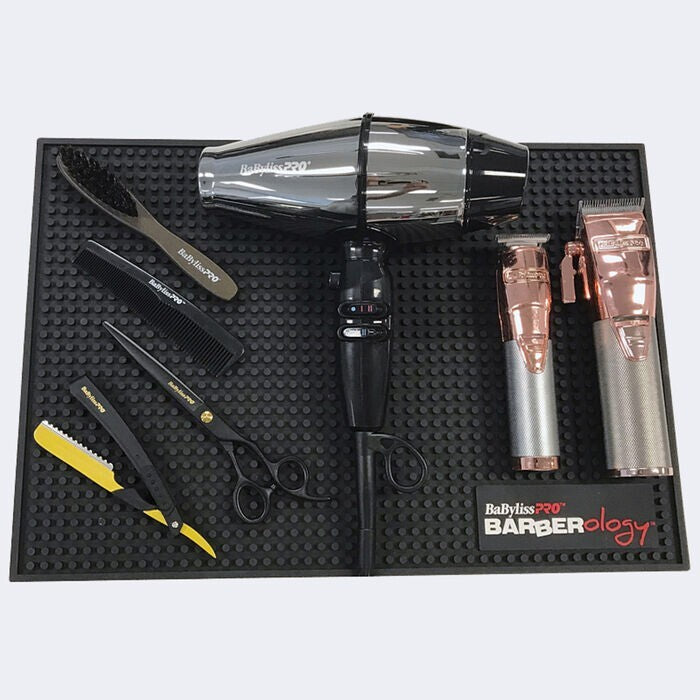 Barber Workstation Mat 18x12 Inches Non-Slip Heat-Resistant PVC