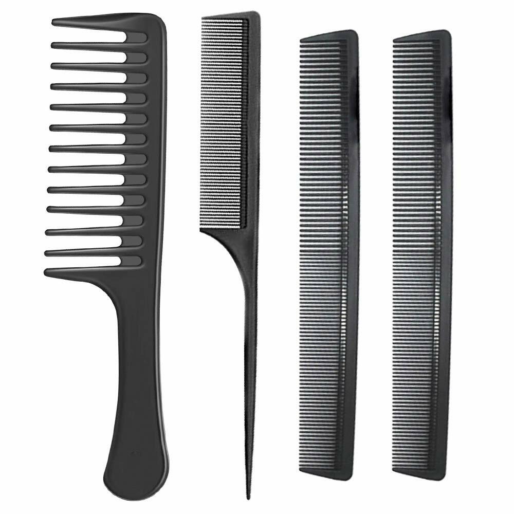 Anti-Static Heat-Resistant Hair Comb Set for All Hair Types - 4 Pack