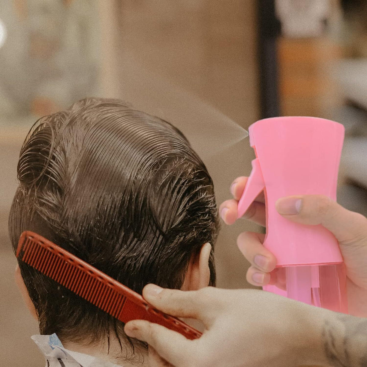 Refillable Continuous Spray Bottle for Hair & Beauty - 6.8oz Pink