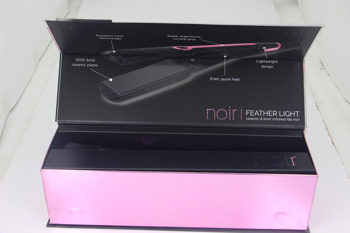 Ceramic Ionic Hair Straightener Iron 1.25 Inch Black Fuchsia U38B
