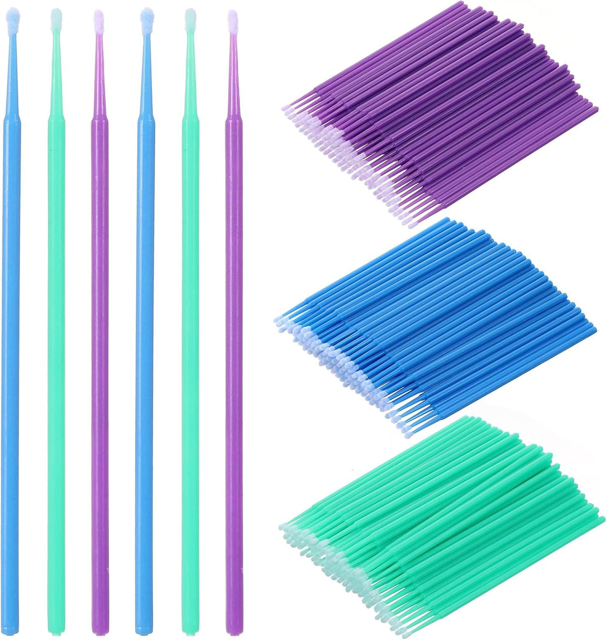 Micro Applicator Brush Set - 300 Disposable Touch Up Paint Brushes for Automotive & Crafts