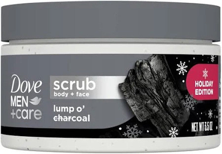 Dove Men + Care LUMP O’ CHARCOAL Scrub Body & Face, 3.5oz | Holiday