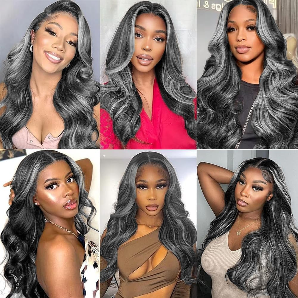 Grey Body Wave Human Hair Bundles - 18, 20, 22 Inch Brazilian Virgin Hair