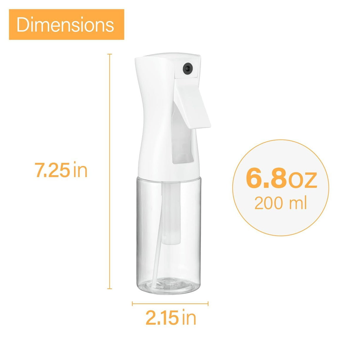 2 Pack Continuous Spray Bottles - Ultra Fine Mist for Hair & Water