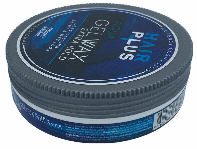 Water-Based Hair Gel Wax with Extra Hold & Shine 175ml - Wet Look Styling