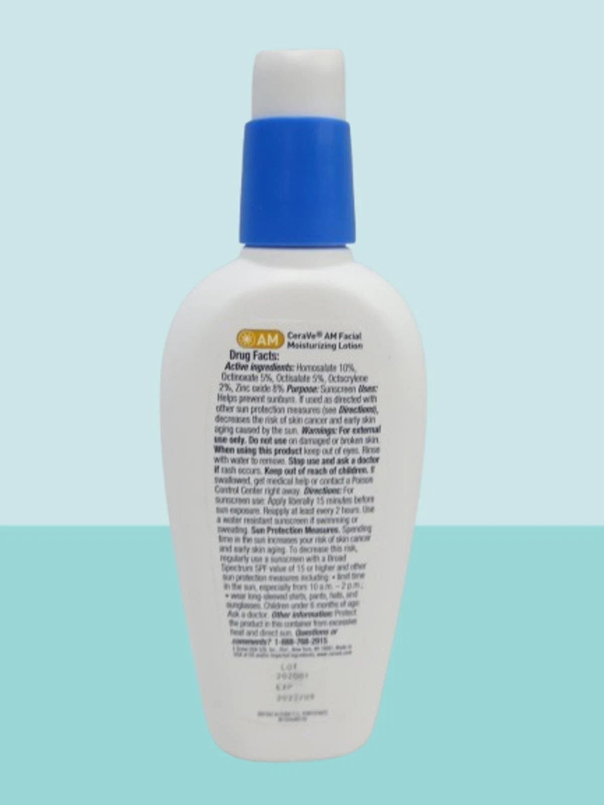 CERAVE AM FACIAL MOISTURIZING LOTION SPF30 W/ SUNSCREEN 3 OZ EXP:
