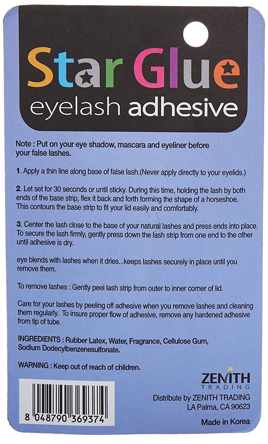 Dark Waterproof Eyelash Adhesive 10 Pcs for False Lashes & Eye Makeup