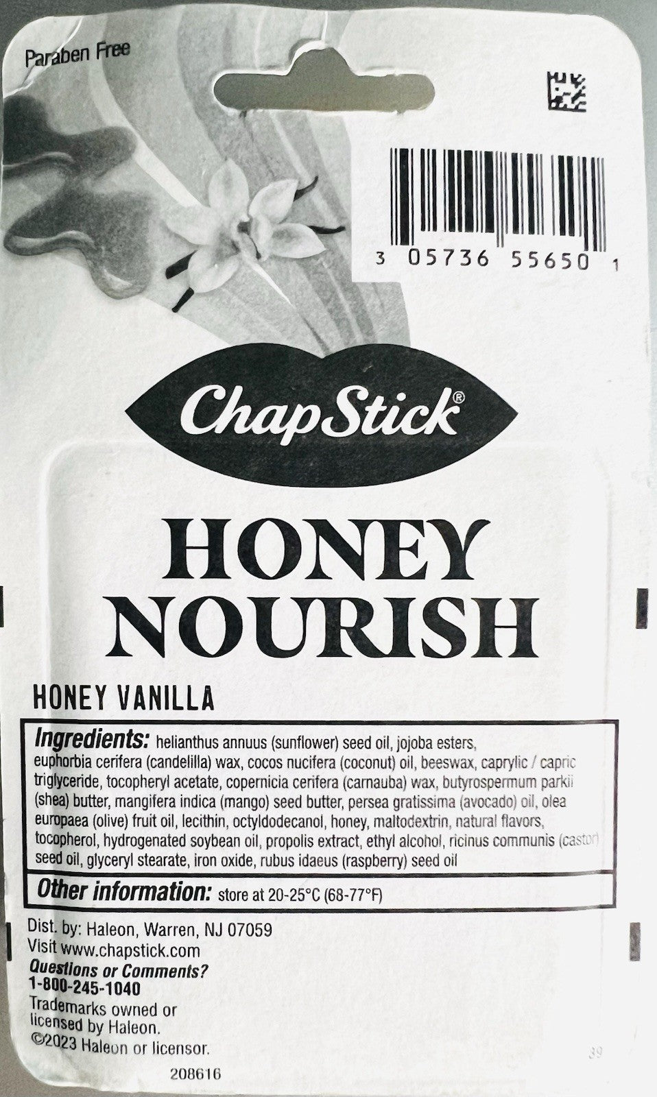 ChapStick Honey Nourish Lip Balm 15 Pack - Moisturizing Vanilla Honey Flavored
