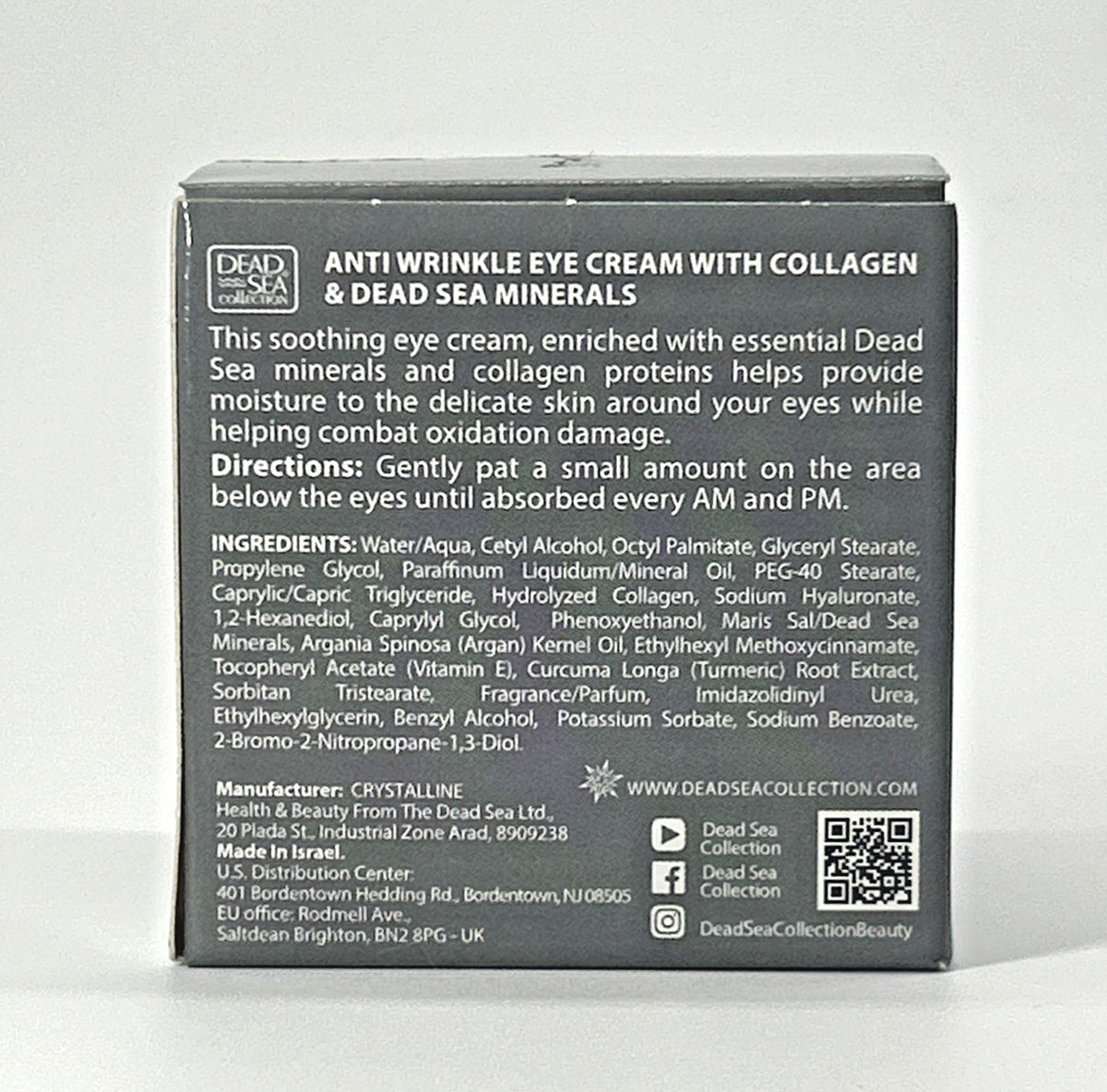 Dead Sea Collagen Anti-Aging & Firming Eye Cream 1.01 oz - Rejuvenate & Reduce Wrinkles