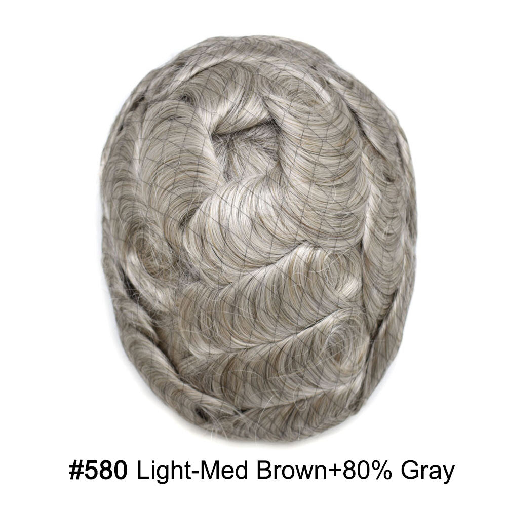 Ultra Thin Skin Hair Replacement System for Men - Natural Hairpiece, 6-10" Sizes & 68 Colors