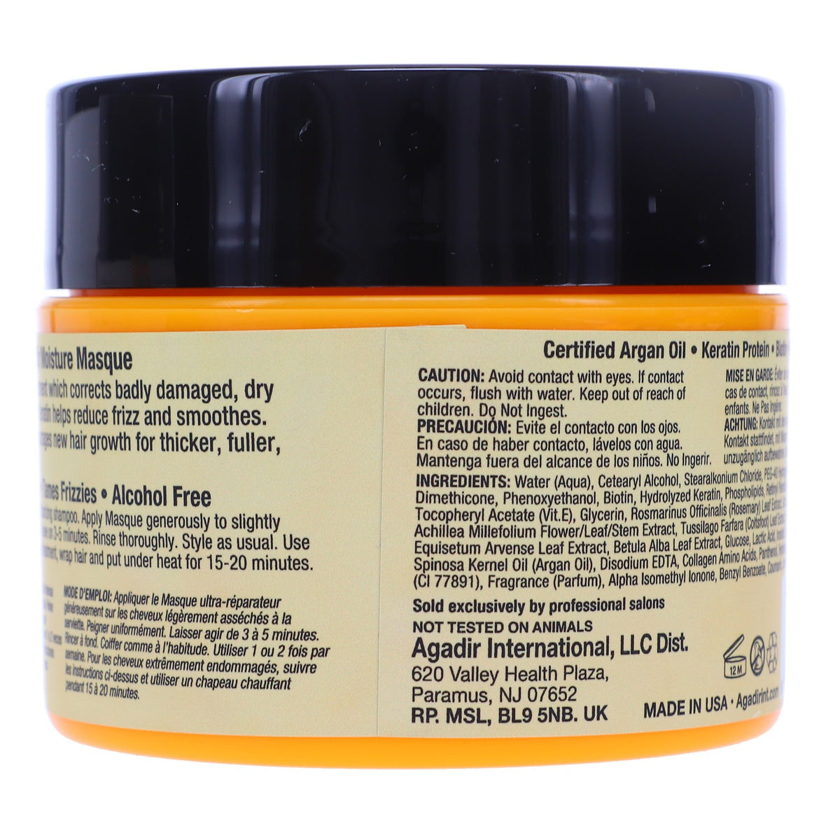 Agadir Argan Oil Moisture Masque - Deep Hair Conditioning Treatment 8 oz