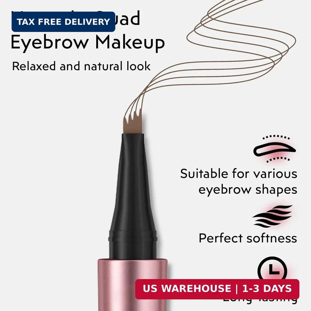 Microblading Eyebrow Pen - 4-Point Tip Waterproof Long-Lasting Pencil (2 Pack)