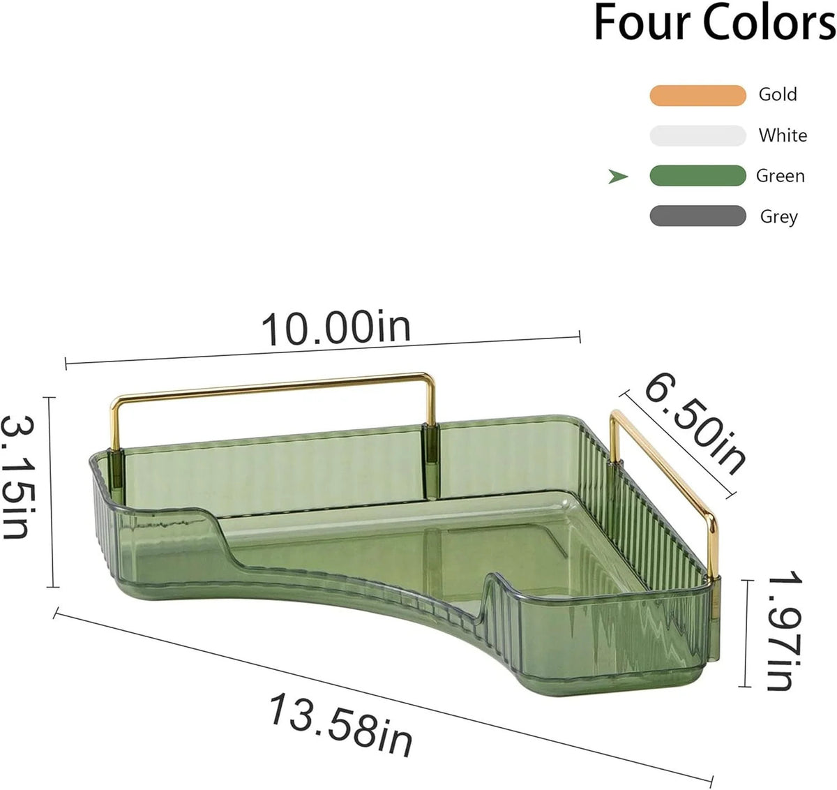 Corner Bathroom Counter Organizer for Makeup and Skincare, Multi-Layer Storage