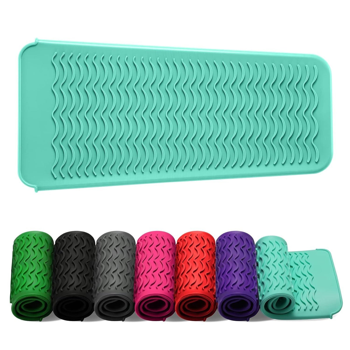 Heat-Resistant Silicone Hair Tool Pouch and Mat - Safe Storage & Heat Protection
