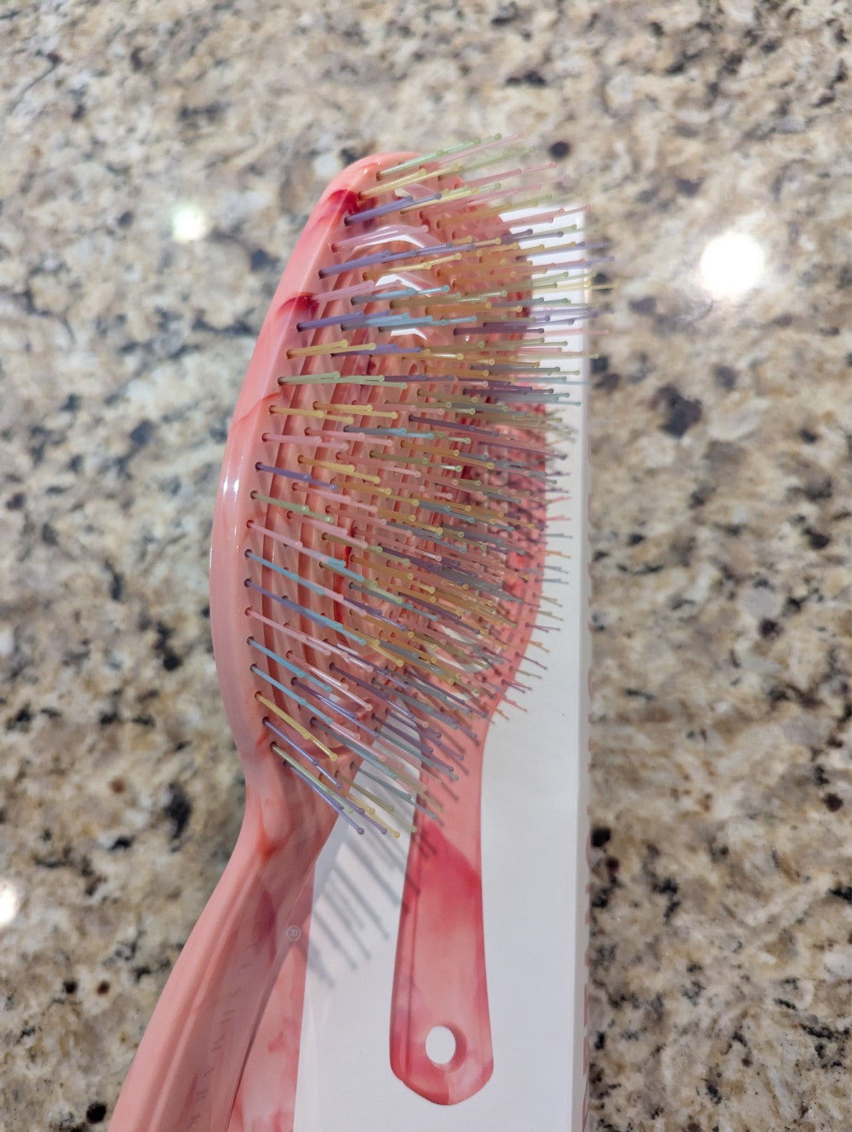 Pink Detangling Hair Brush with Flex-Control 3D Design - Easy Styling