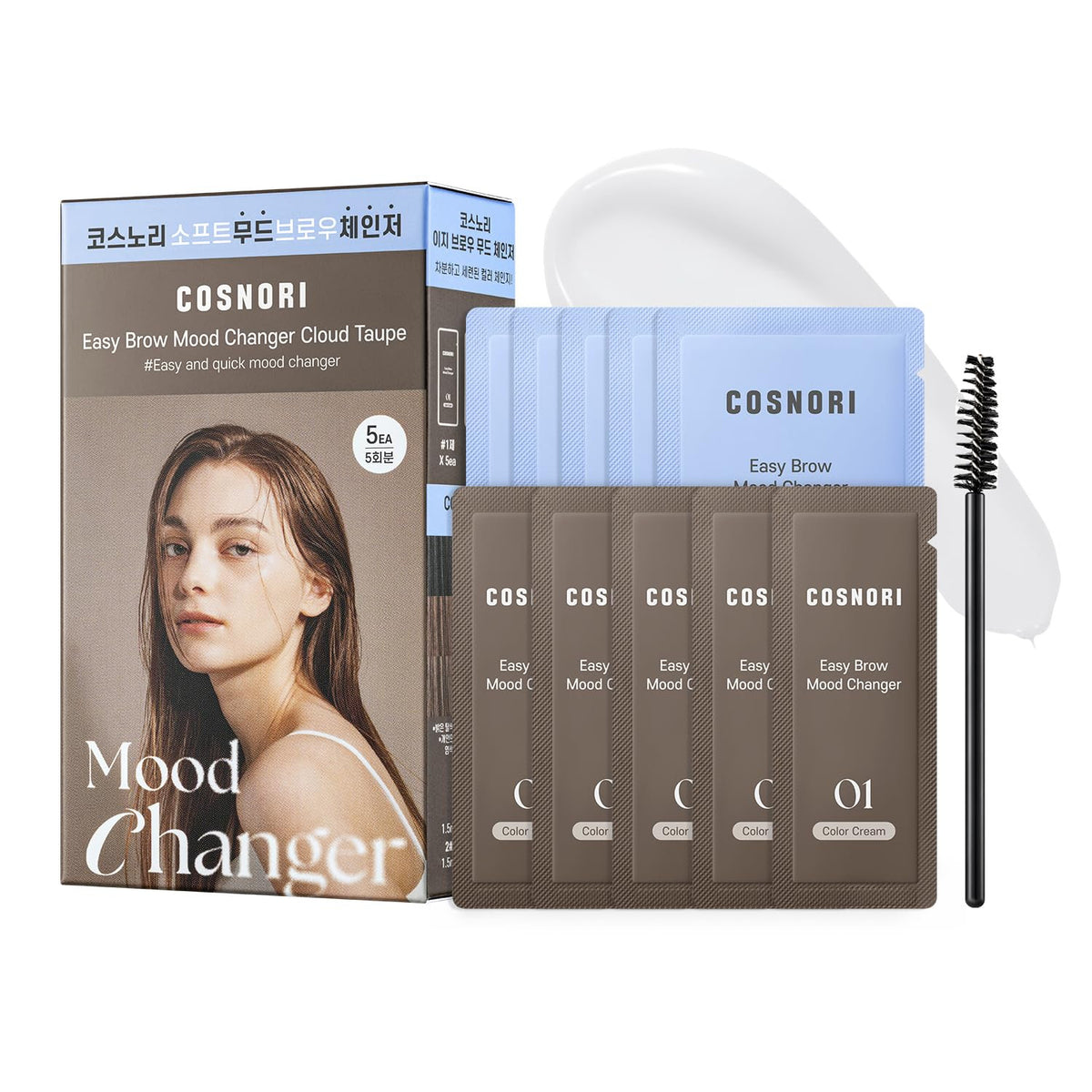 Brow Tinting Kit with Soft Ash Brown Shade for Natural Look - Easy At-Home Application