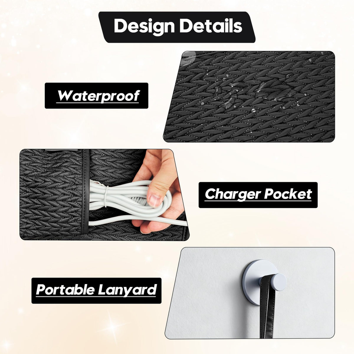 Heat-Resistant Travel Hair Tool Organizer Bag for Curling Iron & Flat Iron