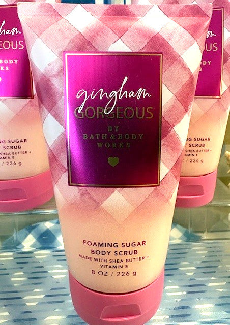 NEW! Bath & Body Works GINGHAM GORGEOUS Foaming Sugar Scrub (8 oz) x