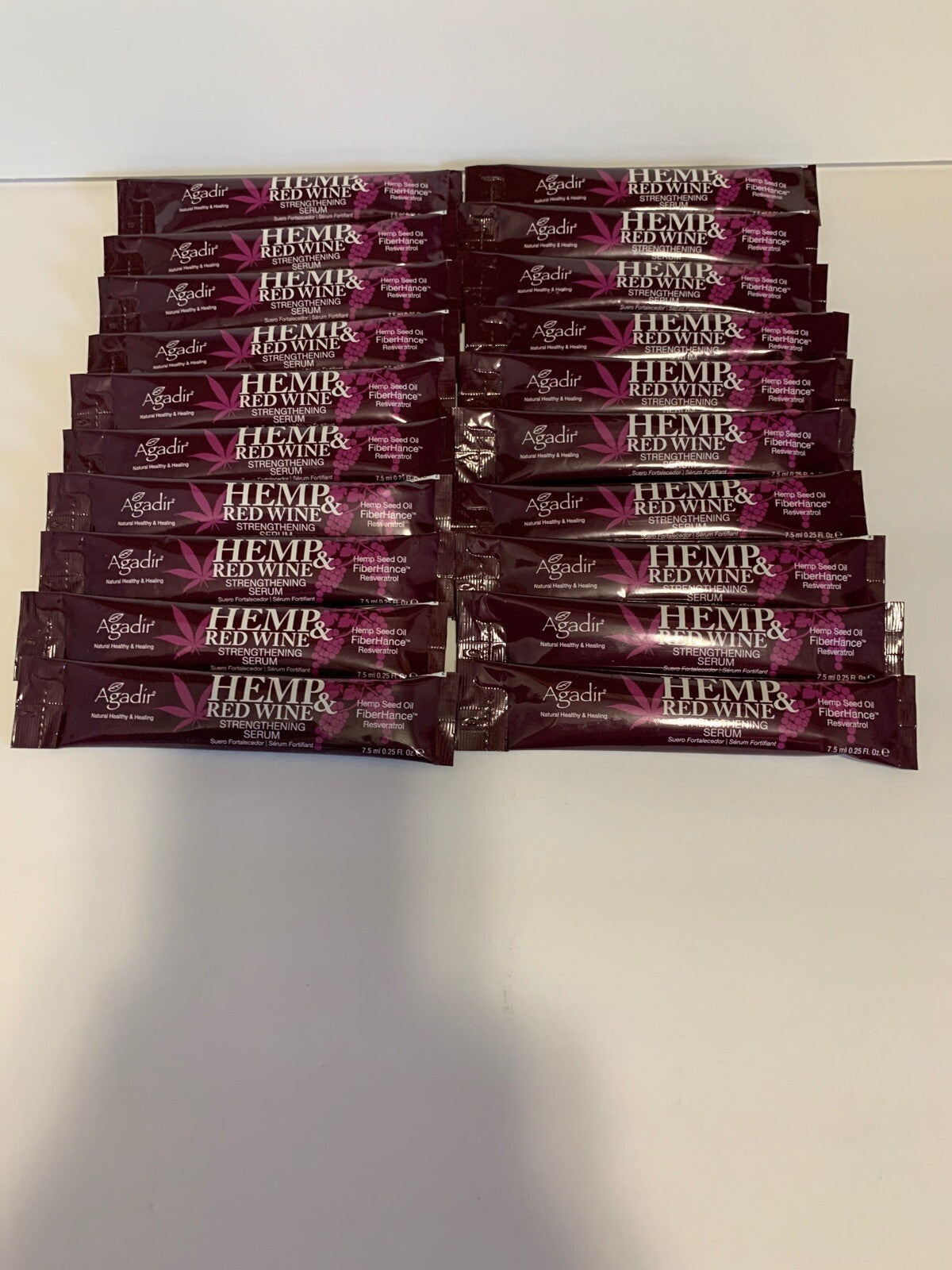 Travel Size Hemp & Red Wine Strengthening Serum Sample Packs - 20 pcs