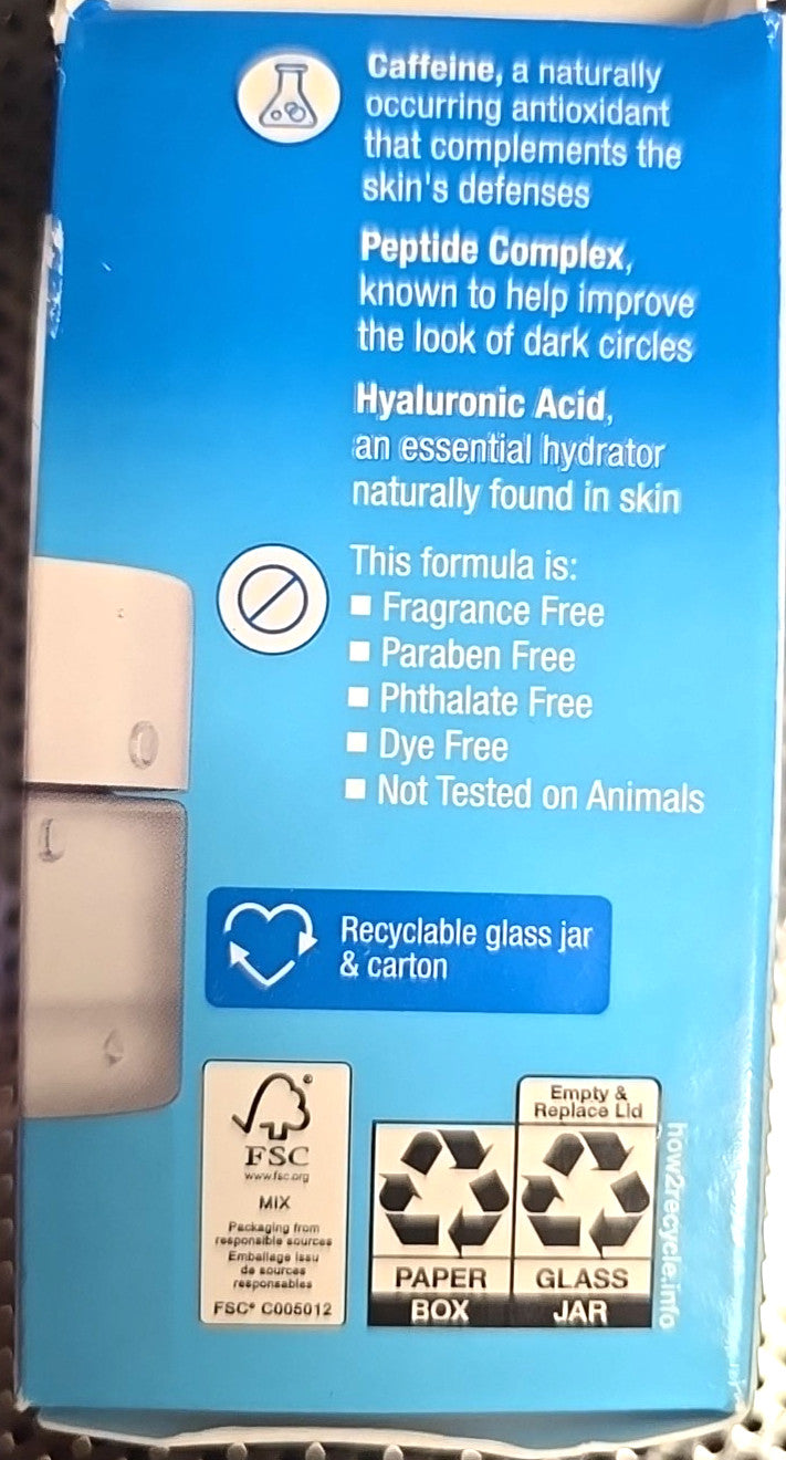 Neutrogena Hydro Boost Caffeine Eye Gel Cream - Dark Circles & Puffiness Relief 0.5 oz