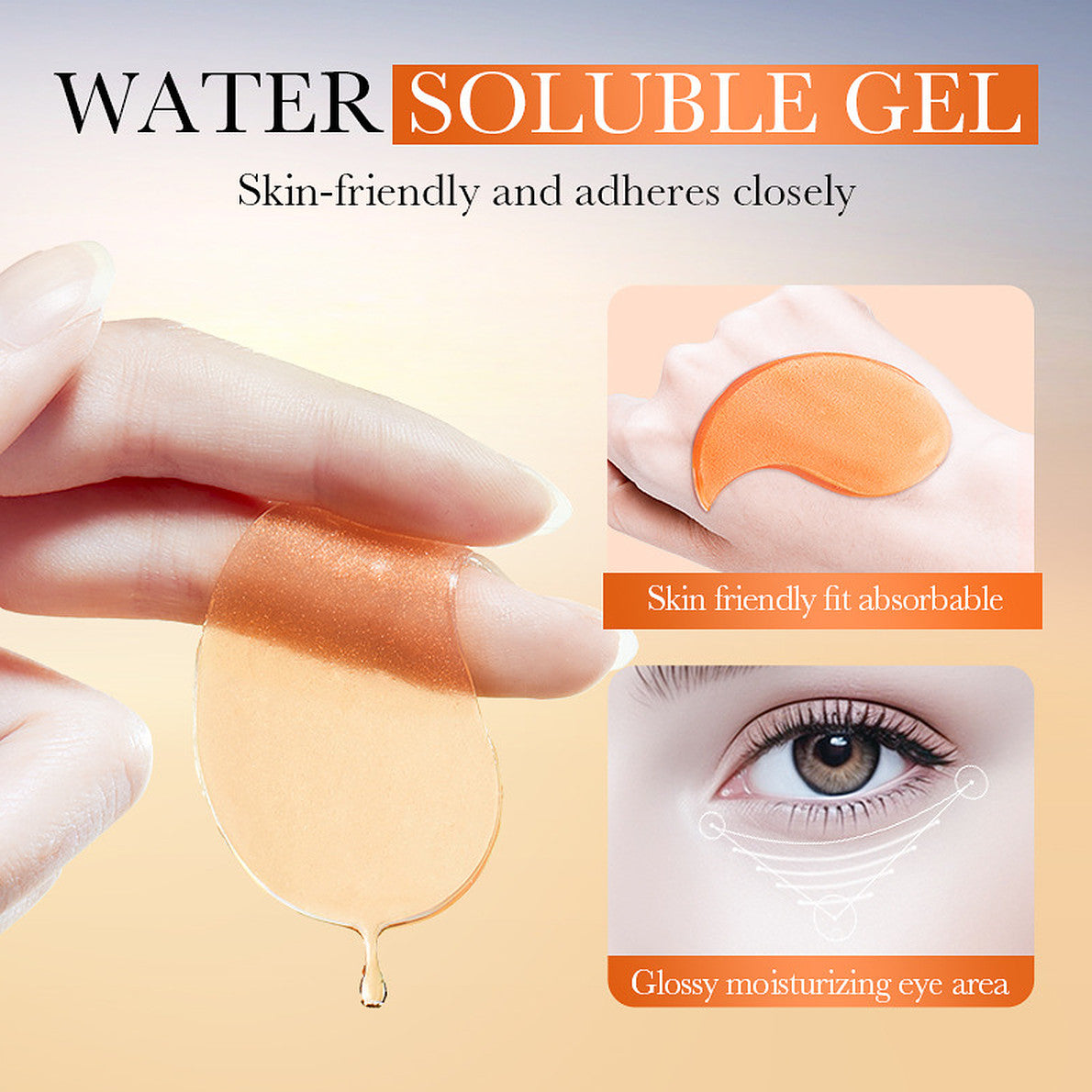 Hyaluronic Acid Retinol Vitamin C Eye Mask Set - 80 Pcs, 100g Moisturizing Under-Eye Care