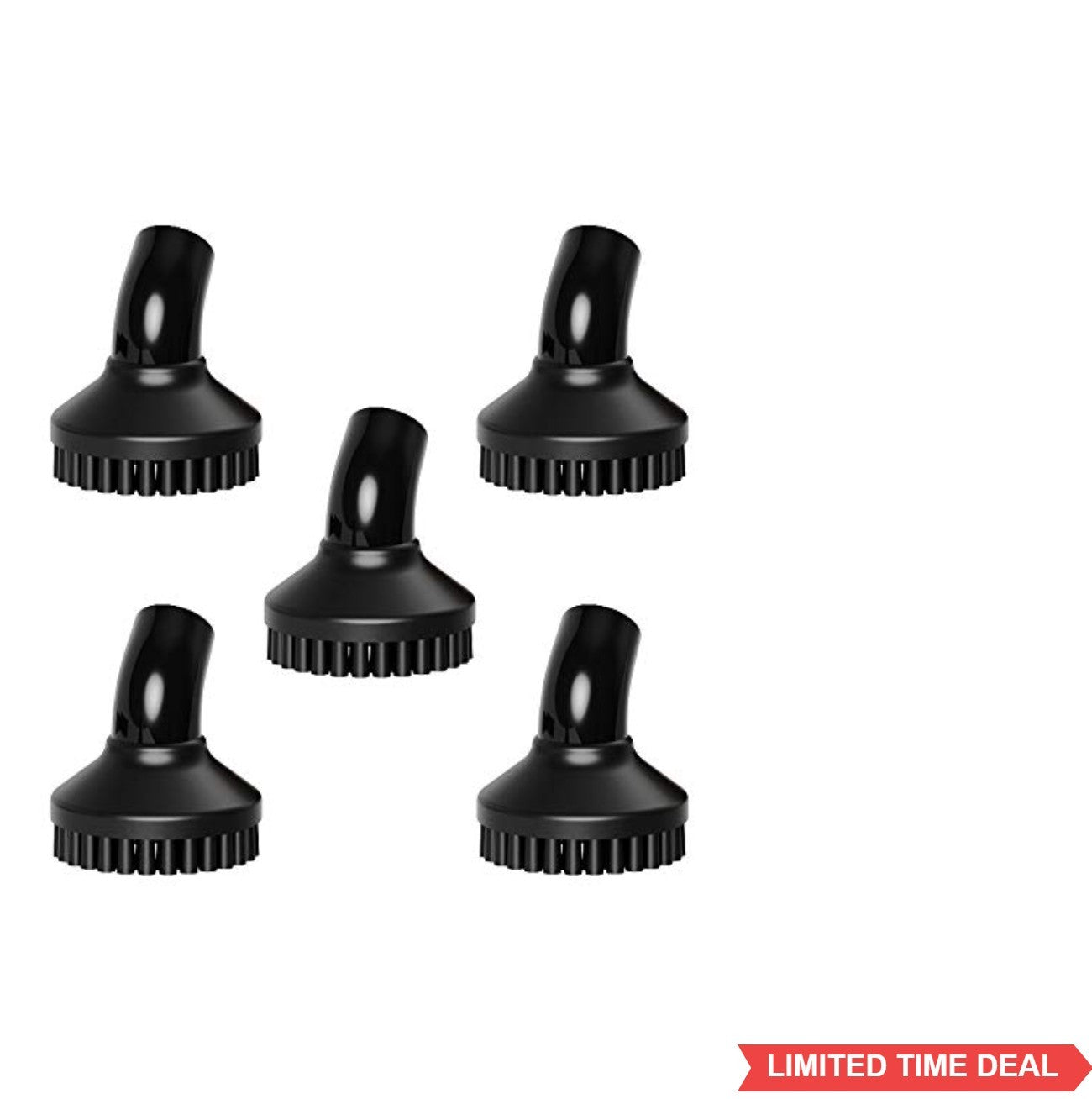 Set of 5 Round Brush Attachments for Carpet, Tile & Grout Deep Cleaning